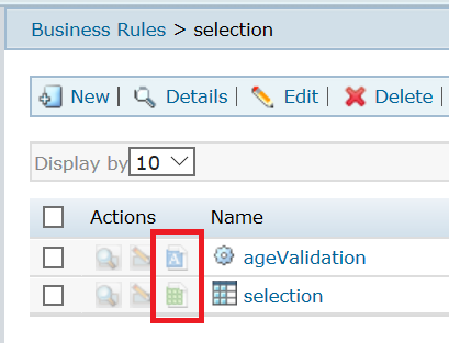 IBM ODM Decision Center Rule Solutions for Office options sample